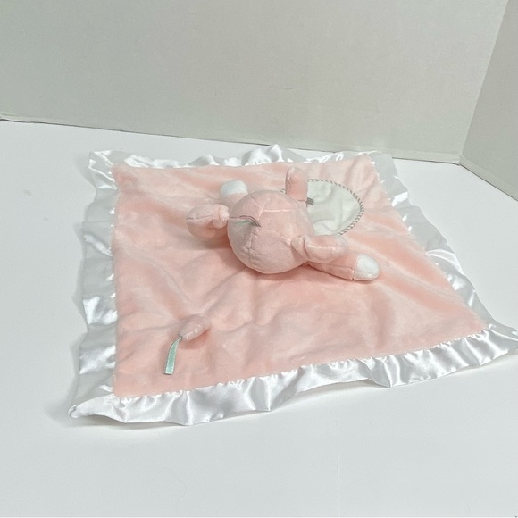 Pink Elephant Lovey Douglas Cuddle Toys Lil Snuggler Pink White Security Blanket - Picture 4 of 10